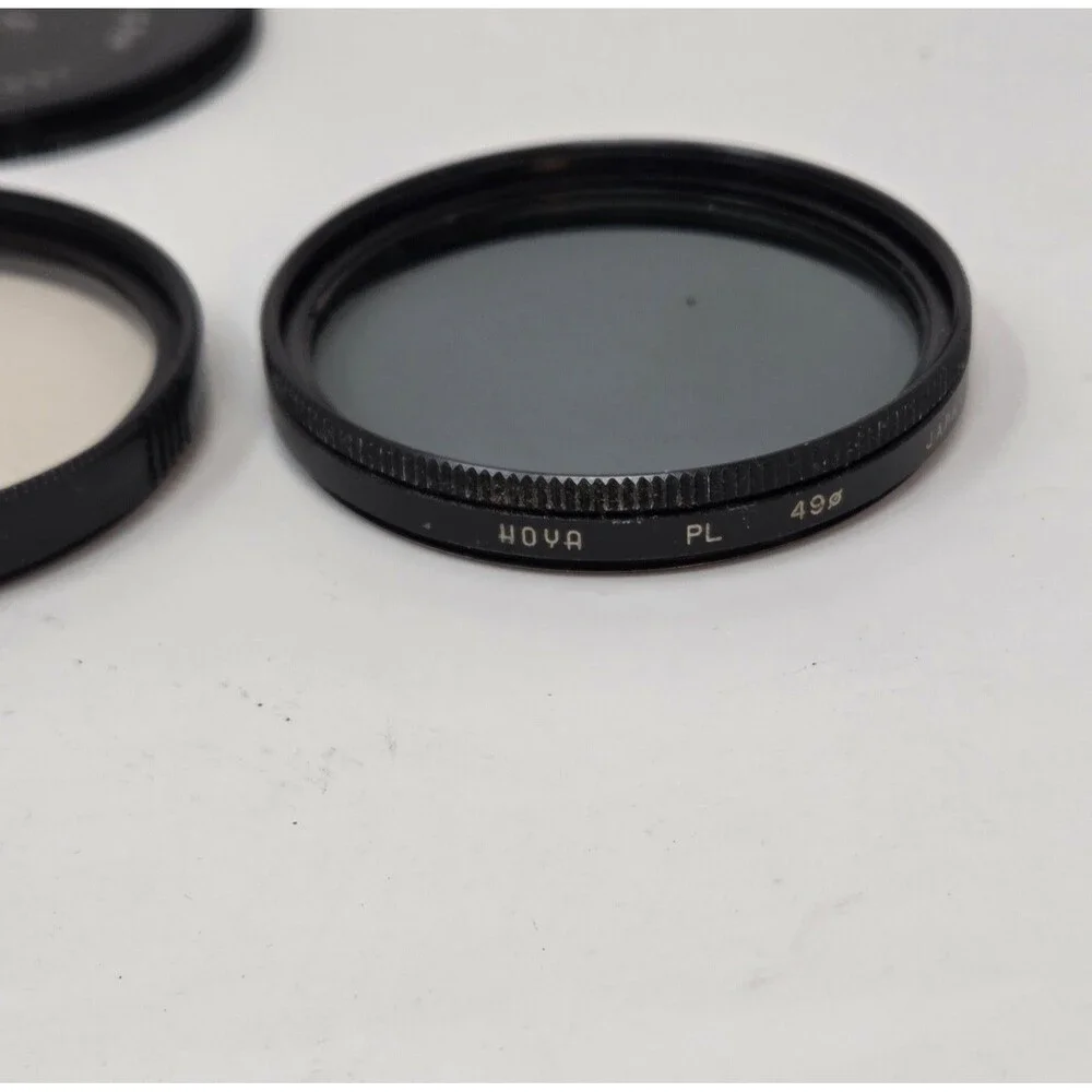 Hoya 49mm Camera Filter Set Y-K2 R25A Polarizer + Rolev SKY Vintage Film Japan